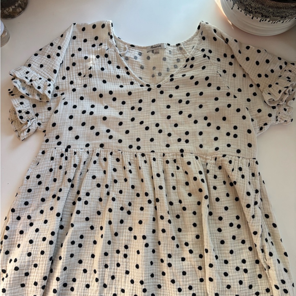 Polka Dot Short Sleeve Dress